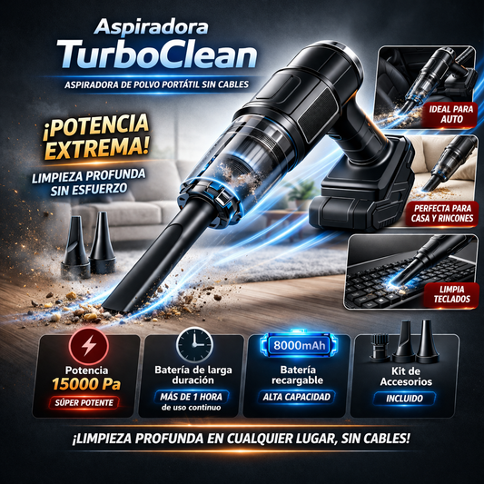 Apiradora Turbo Clean Inalámbrica Portátil