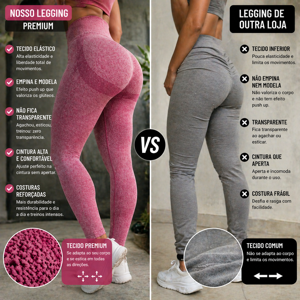 Legging Push-Up Antilcelulitis M/L