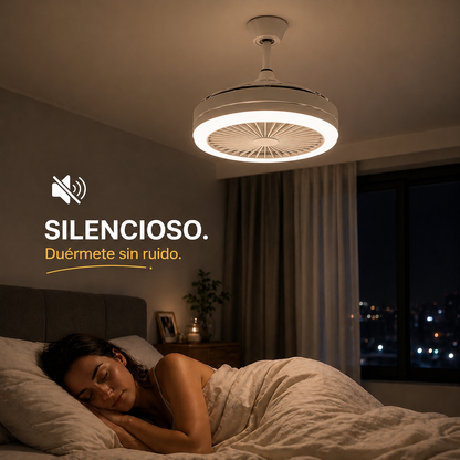 Ventilador Silencioso con Luz - Instalación en Minutos