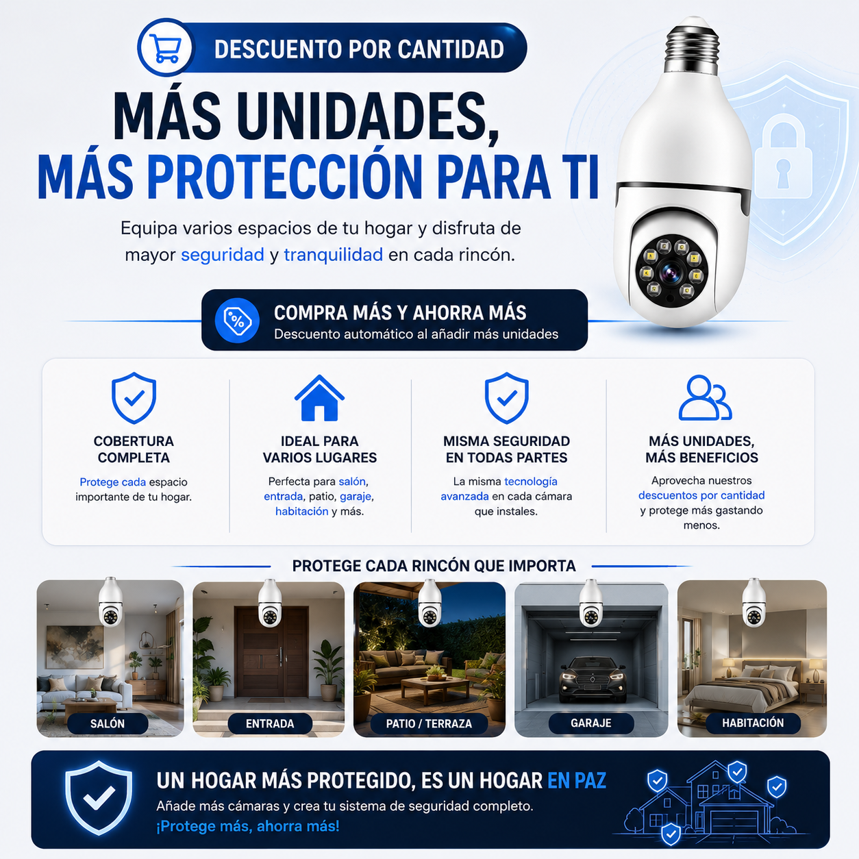 Cámara de Seguridad 360° Wifi