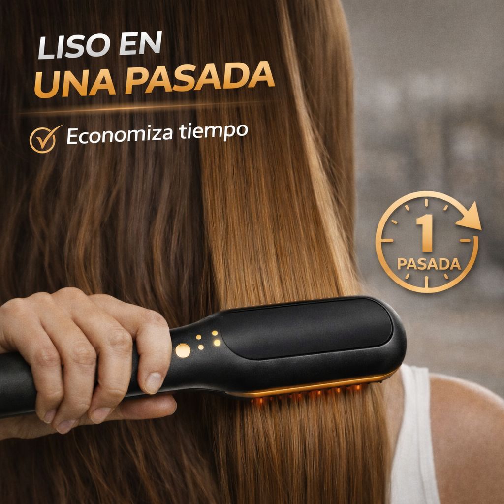 Cepillo Alisador Profesional - Liso Perfecto en Minutos