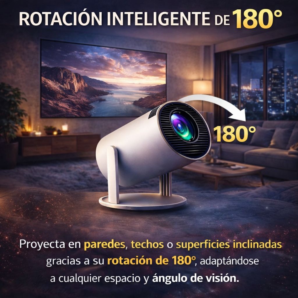 Convierte tu habitación en cine 🎬 Mini Proyector Portátil con Wifi