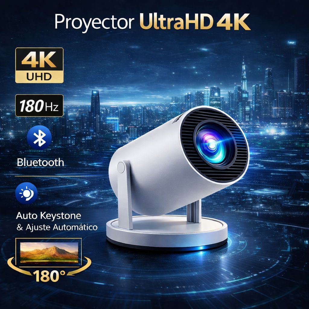 Convierte tu habitación en cine 🎬 Mini Proyector Portátil con Wifi