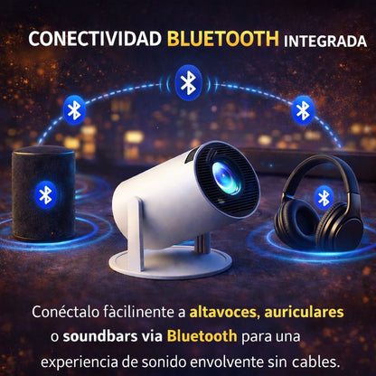 Convierte tu habitación en cine 🎬 Mini Proyector Portátil con Wifi