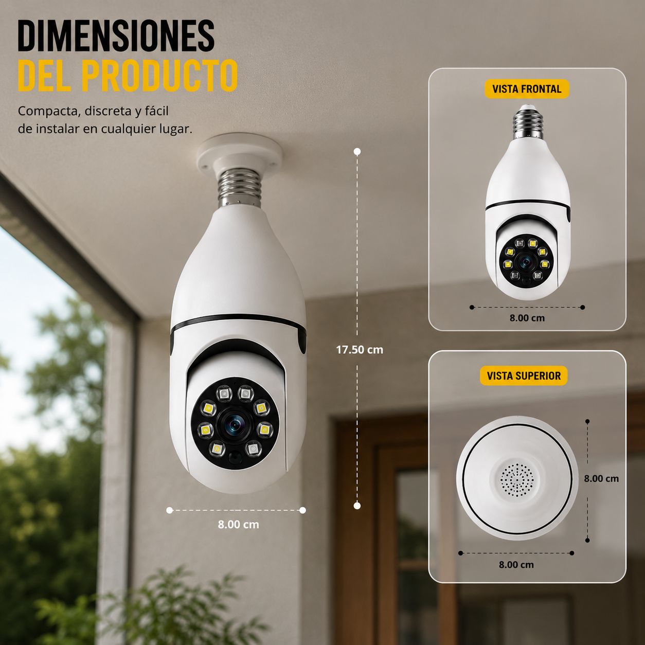 Cámara de Seguridad 360° Wifi