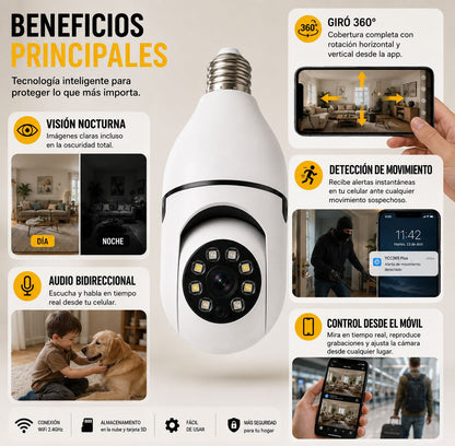 Cámara de Seguridad 360° Wifi